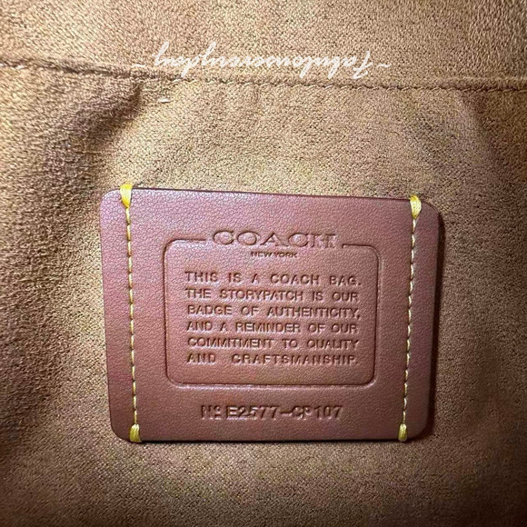 COACH Amelia Saddle Bag Shoulder/Crossbody In Leather CP107 Gold/Deep Blue NWT - Picture 7 of 8